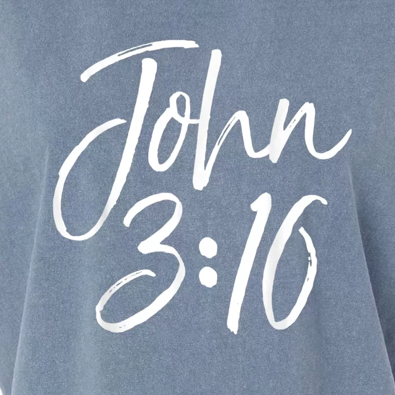 Christian Bible Verse Gift Scripture Reference John 3:16 Garment-Dyed Women's Muscle Tee