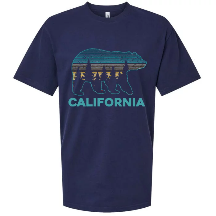 California Bear Vintage Retro Nature Hiking Souvenir Gift Sueded Cloud Jersey T-Shirt