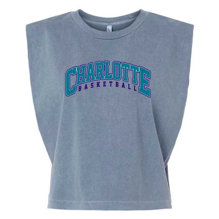 Charlotte Basketball Varsity Garment-Dyed Women's Muscle Tee