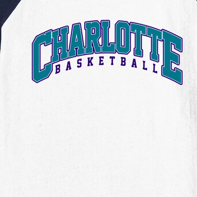 Charlotte Basketball Varsity Baseball Sleeve Shirt