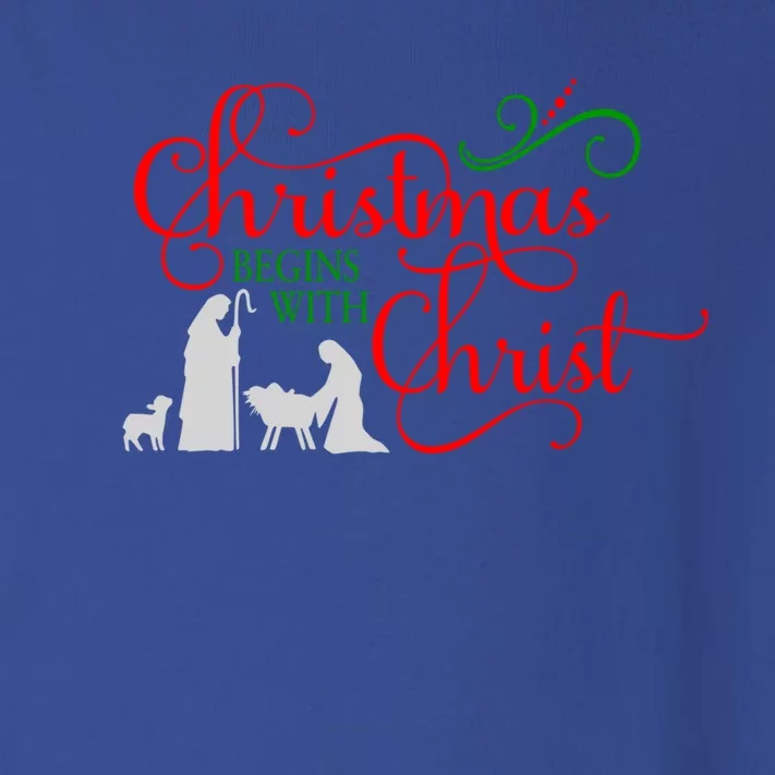 Christmas Begins With Christ Gift Toddler Long Sleeve Shirt