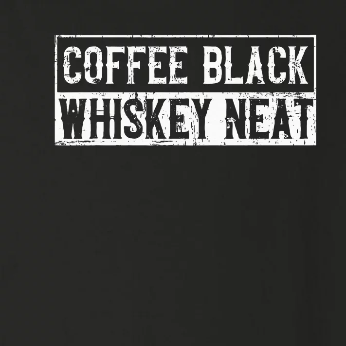 Coffee Black Whiskey Funny Neat Bourbon Whisky Scotch Toddler Long Sleeve Shirt