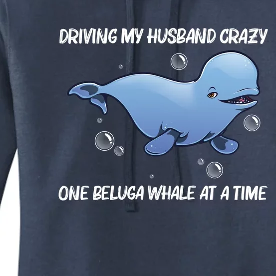 Cool Beluga Whale Mom Orca Whales Save The Ocean Gift Women's Pullover Hoodie