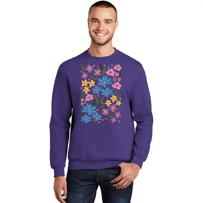 Cute Boho Wildflower Floral Pattern Sweatshirt