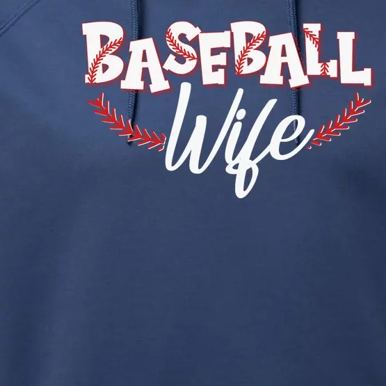 Cute Baseball Wife Performance Fleece Hoodie