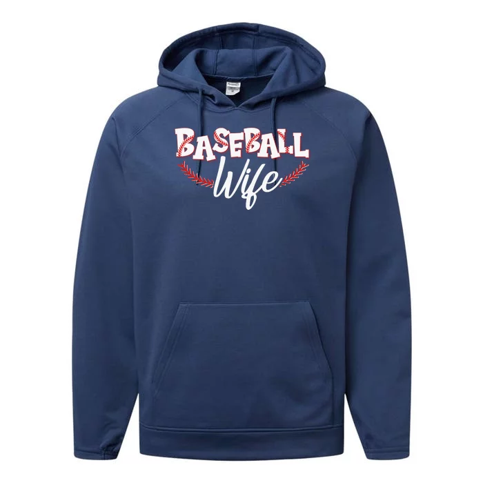 Cute Baseball Wife Performance Fleece Hoodie