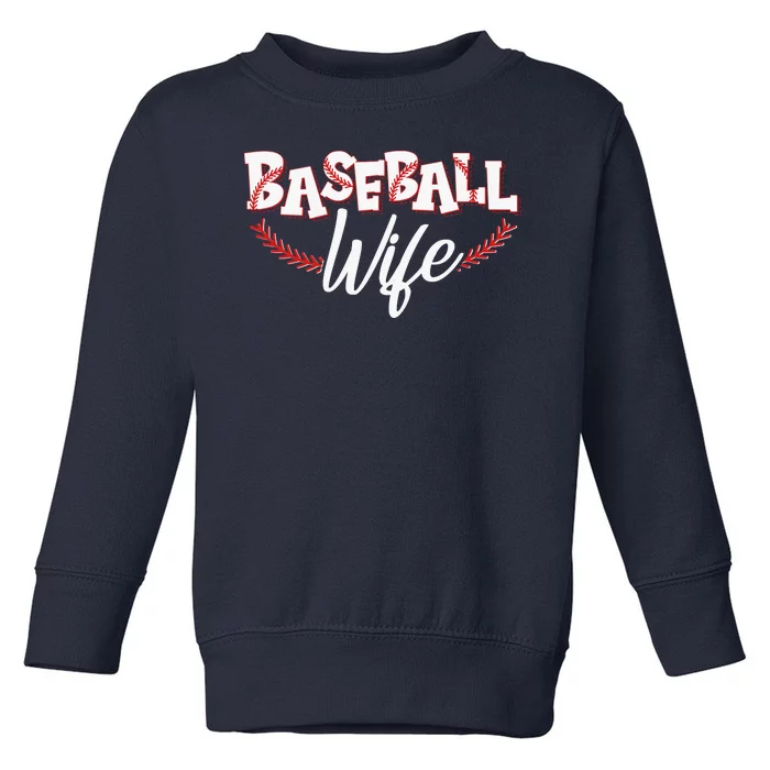 Cute Baseball Wife Toddler Sweatshirt