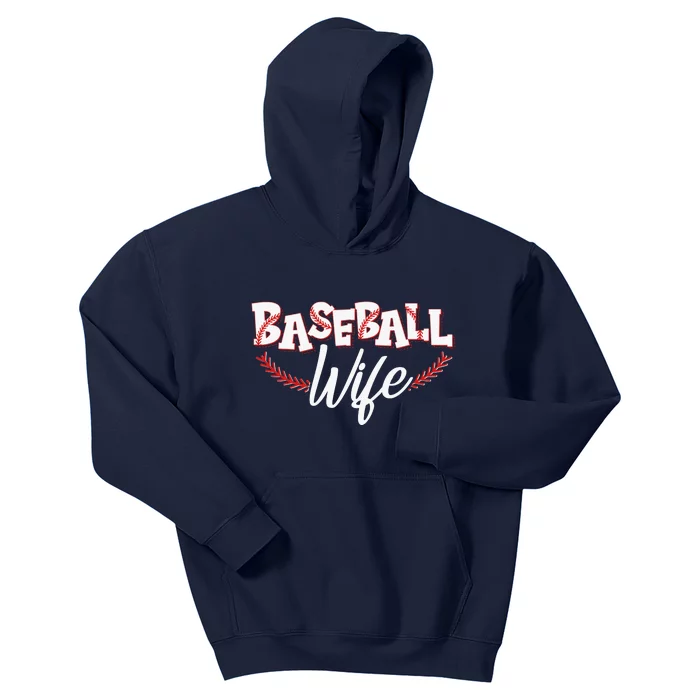 Cute Baseball Wife Kids Hoodie