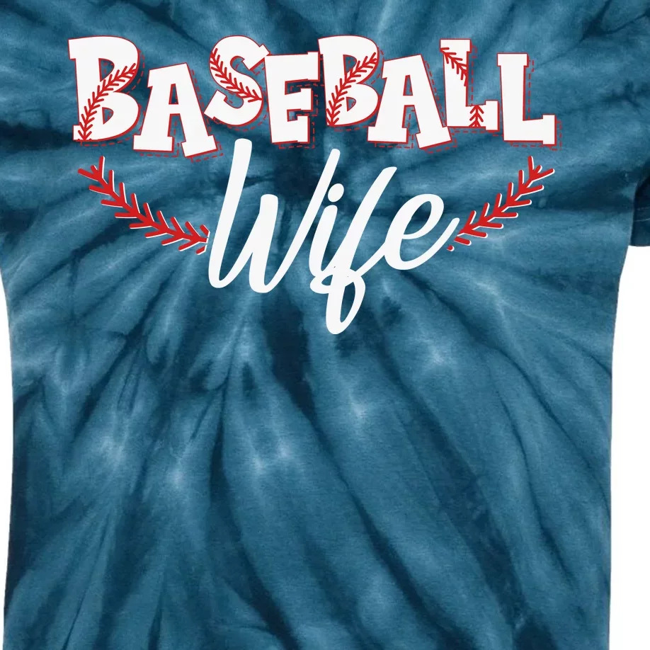 Cute Baseball Wife Kids Tie-Dye T-Shirt