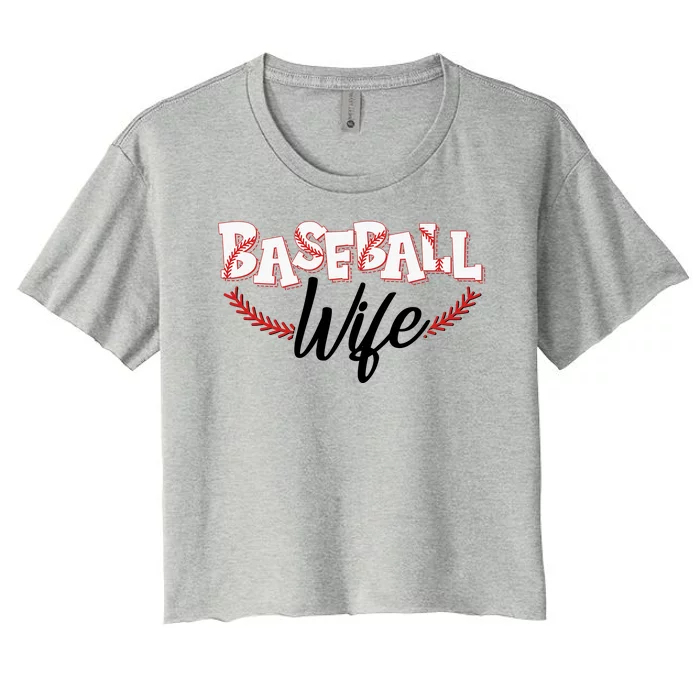 Cute Baseball Wife Women's Crop Top Tee