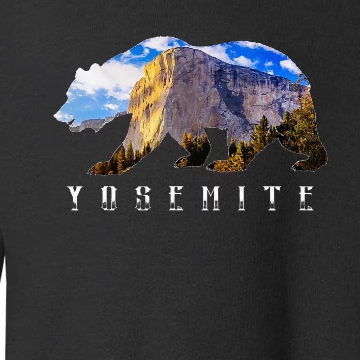 California Bear With Yosemite National Park Image Souvenir Toddler Sweatshirt