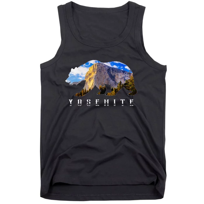 California Bear With Yosemite National Park Image Souvenir Tank Top