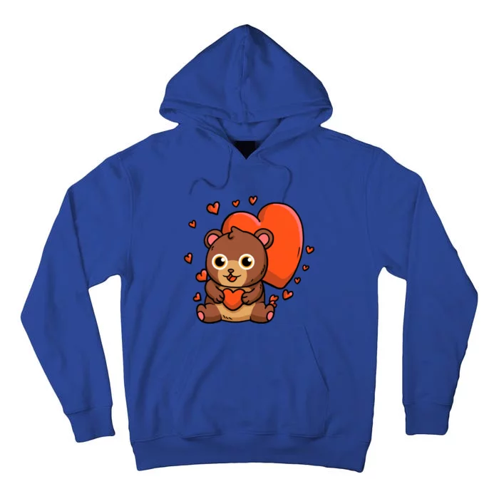 Cute Bear With Hearts Bear Lovers Valentine's Day Gift Tall Hoodie