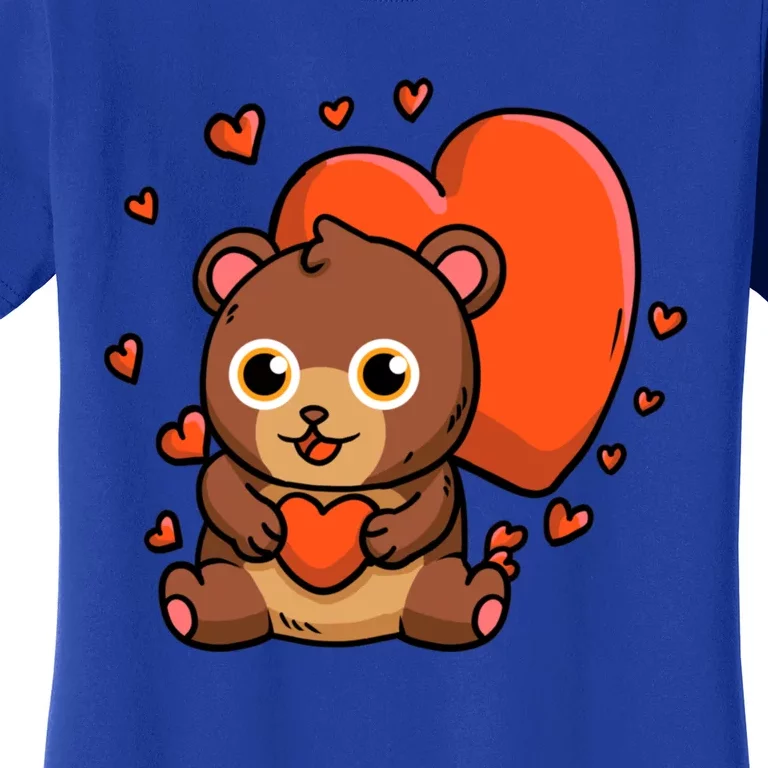 Cute Bear With Hearts Bear Lovers Valentine's Day Gift Women's T-Shirt