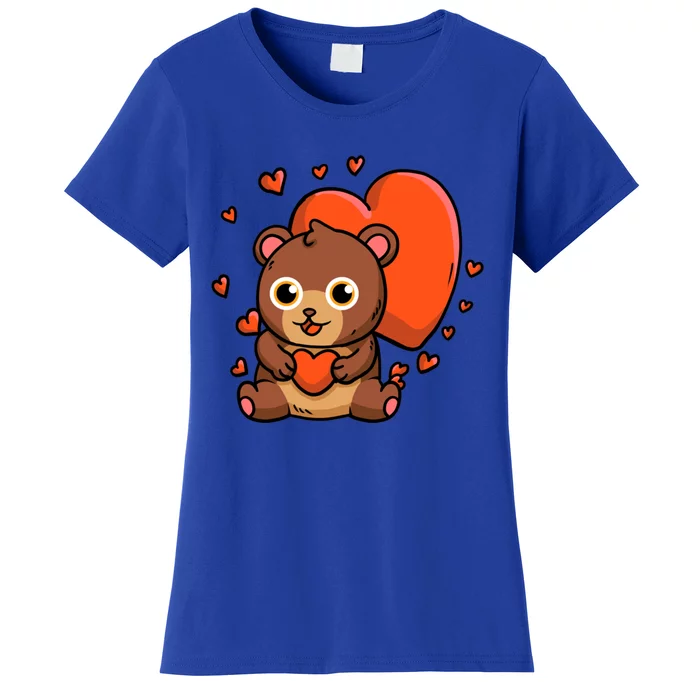 Cute Bear With Hearts Bear Lovers Valentine's Day Gift Women's T-Shirt