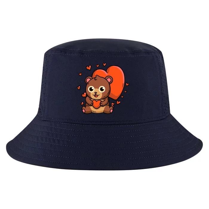 Cute Bear With Hearts Bear Lovers Valentine's Day Gift Cool Comfort Performance Bucket Hat