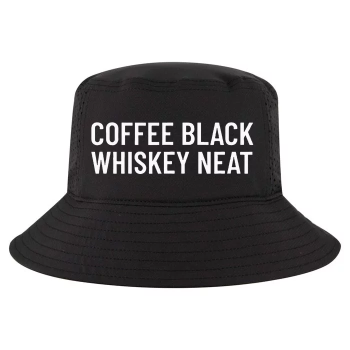 Coffee Black Whiskey Neat For Bourbon & Whiskey Fan Cool Comfort Performance Bucket Hat