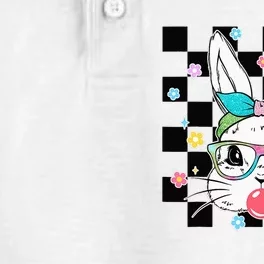 Cute Bunny With Bandana Glasses Bubblegum Dry Zone Grid Performance Polo