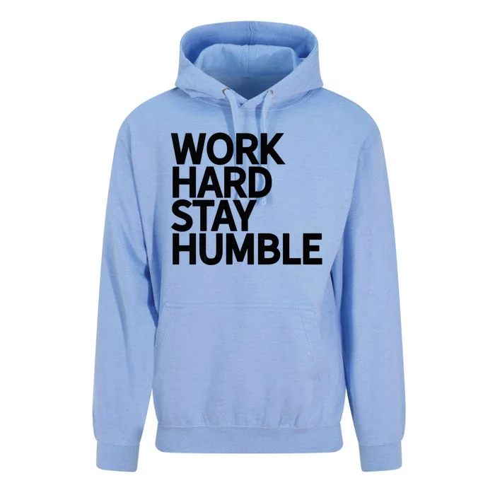 Classic Bold Work Hard Stay Humble Keepsake Lifestyle Motto Gift Unisex Surf Hoodie