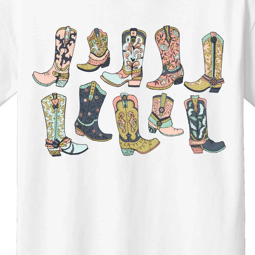 Cowgirl Boots Western Kids T-Shirt