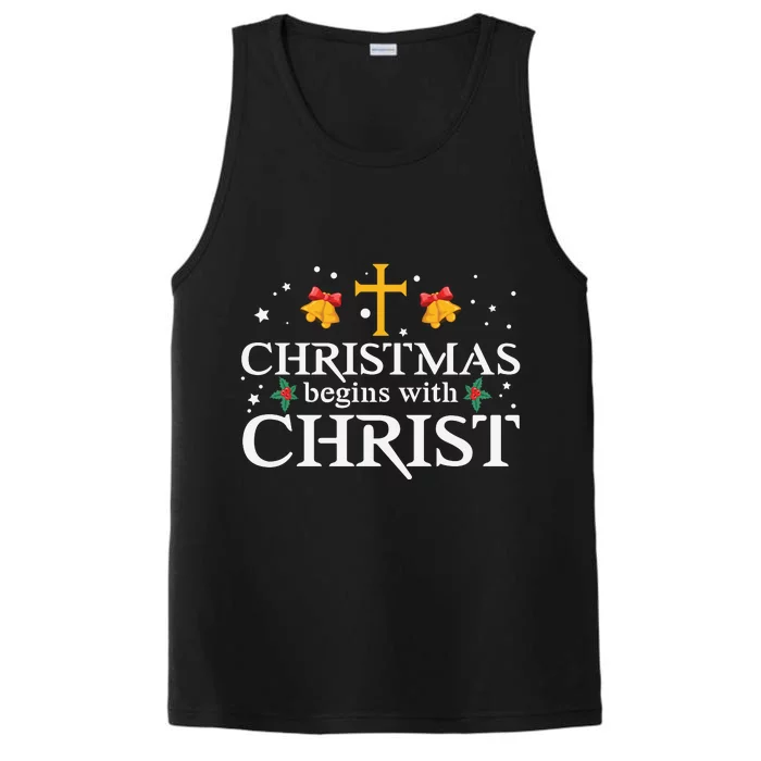 Christmas Begins With Christ Performance Tank