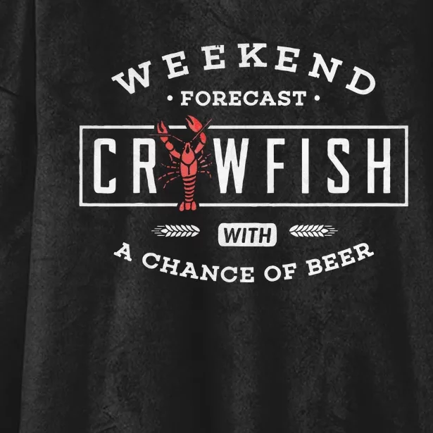 Crawfish Boil Weekend Forecast Cajun And Beer Party Hooded Wearable Blanket