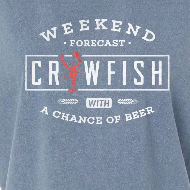 Crawfish Boil Weekend Forecast Cajun And Beer Party Garment-Dyed Women's Muscle Tee