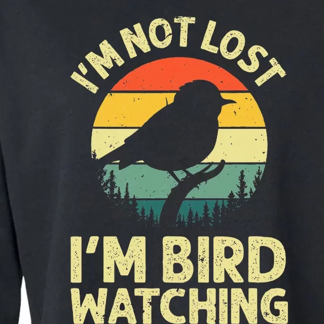 Cool Bird Watching Design Bird Watcher Birder Cropped Pullover Crew