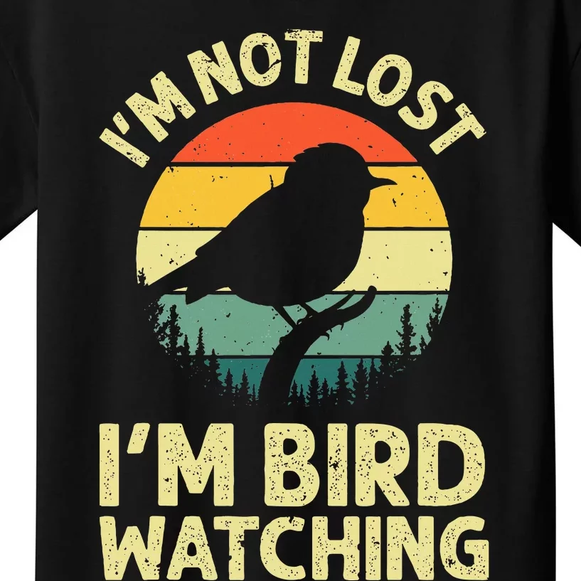 Cool Bird Watching Design Bird Watcher Birder Kids T-Shirt