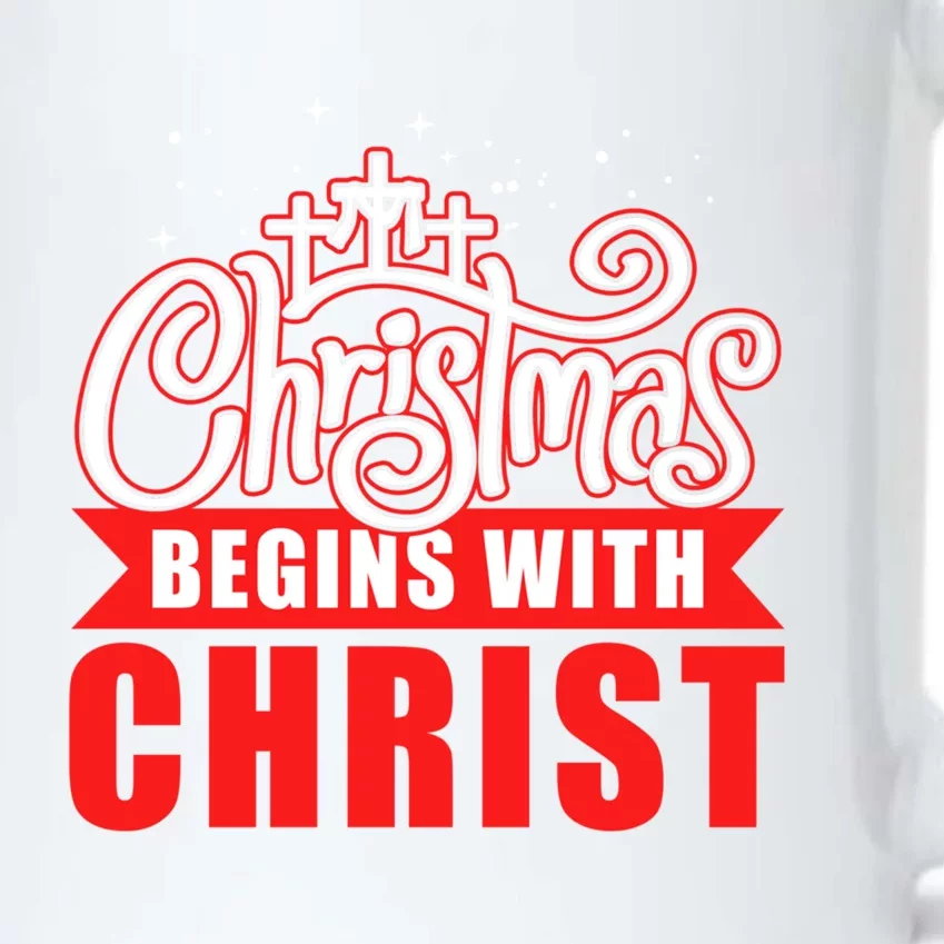 Christmas Begins With Christ Christian Religious Gift Black Color Changing Mug