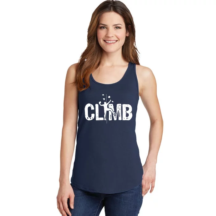 Climb Bouldering Wall Climber Rock Climbing Mountaineer Ladies Essential Tank