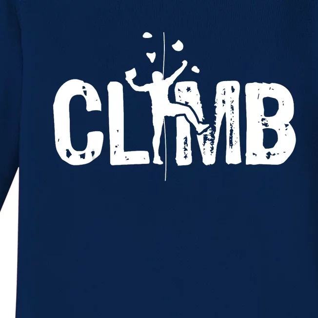 Climb Bouldering Wall Climber Rock Climbing Mountaineer Baby Long Sleeve Bodysuit