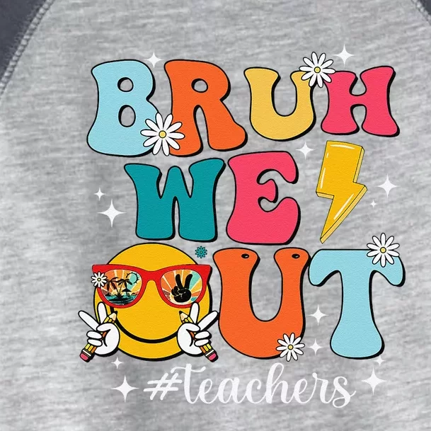 Cute Bruh We Out End Of School Year Teacher Summer Teachers Toddler Fine Jersey T-Shirt