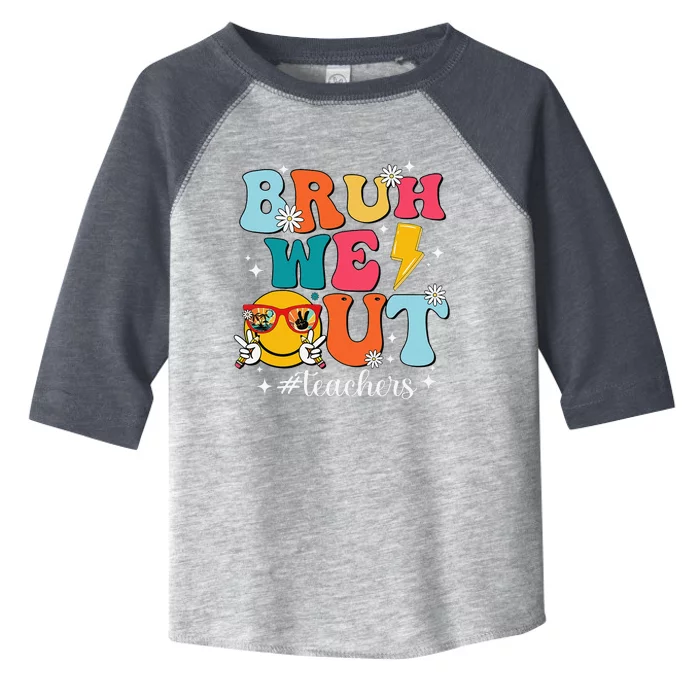 Cute Bruh We Out End Of School Year Teacher Summer Teachers Toddler Fine Jersey T-Shirt