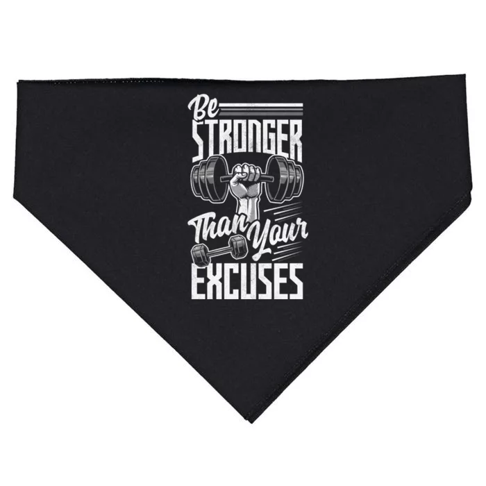 Calisthenics Body Workout Be Stronger Than Your Excuses Great Gift USA-Made Doggie Bandana