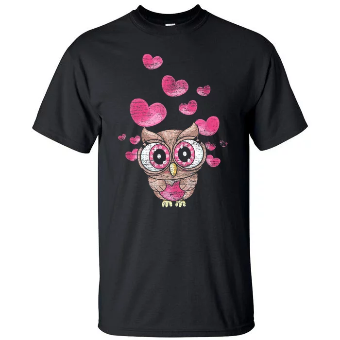 Cute Bird Women Girls Kids Owl Tall T-Shirt