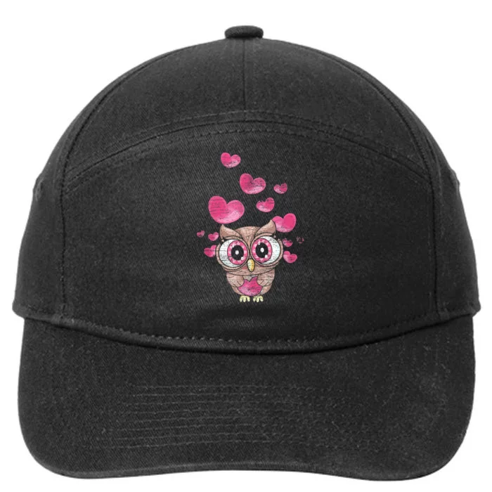 Cute Bird Women Girls Kids Owl 7-Panel Snapback Hat