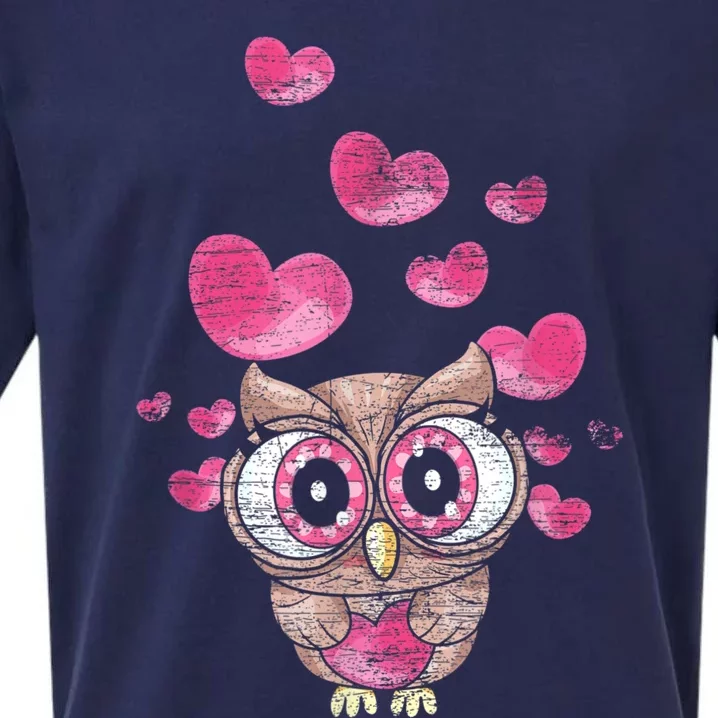 Cute Bird Women Girls Kids Owl Sueded Cloud Jersey T-Shirt