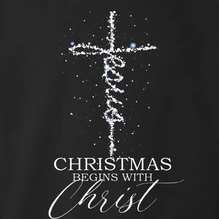 Christmas begins with Christ Jesus Faithful Christian Light Toddler Hoodie