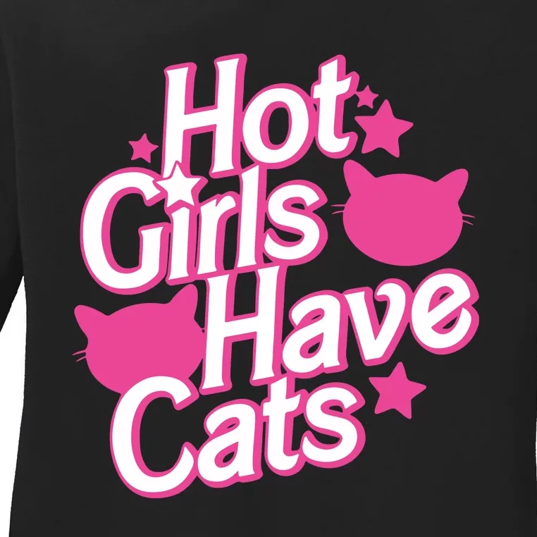 Cats Being Weird Little Guys Hot Girls Have Cats Ladies Long Sleeve Shirt