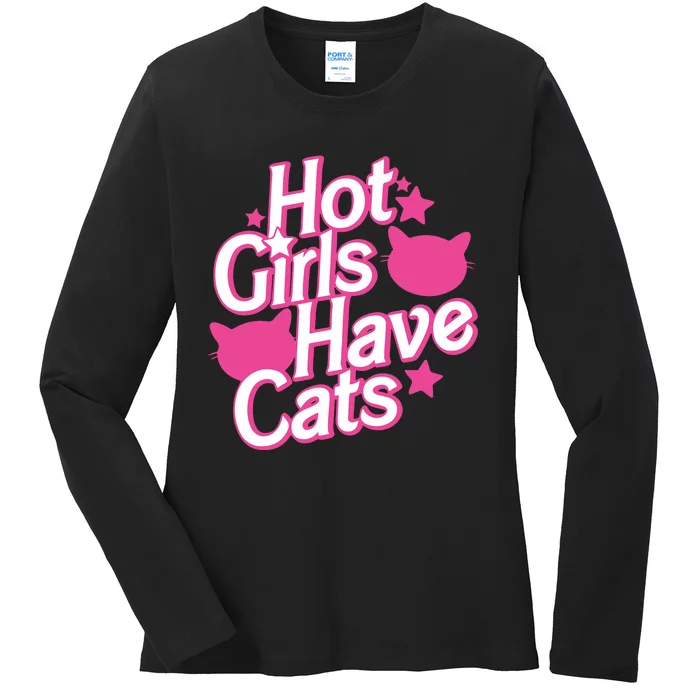 Cats Being Weird Little Guys Hot Girls Have Cats Ladies Long Sleeve Shirt