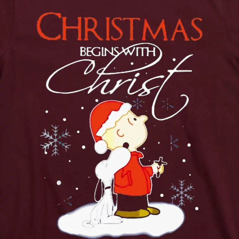 Christmas Begins With Christ Xmas Gift Holiday Costume T-Shirt