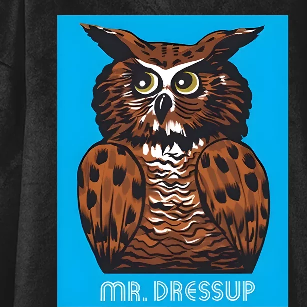 Craig Baird Wearing Mr Dressup Owl Hooded Wearable Blanket