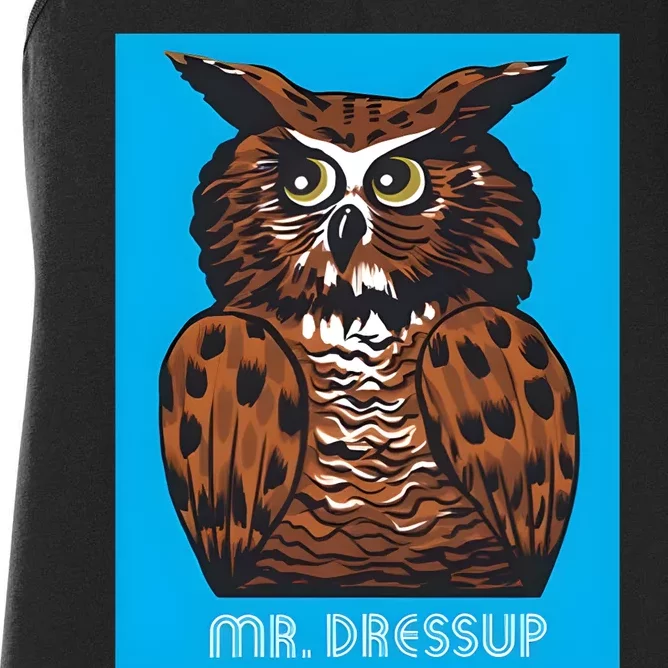 Craig Baird Wearing Mr Dressup Owl Women's Racerback Tank