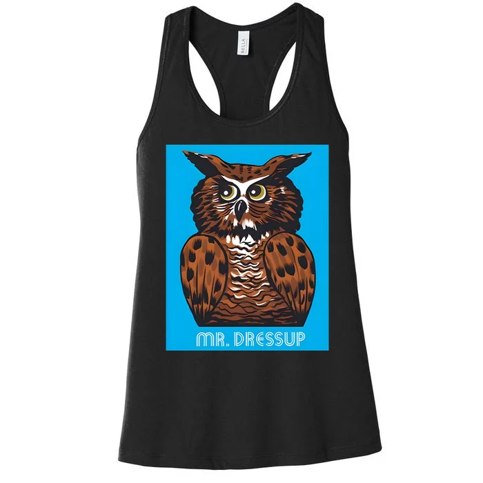 Craig Baird Wearing Mr Dressup Owl Women's Racerback Tank