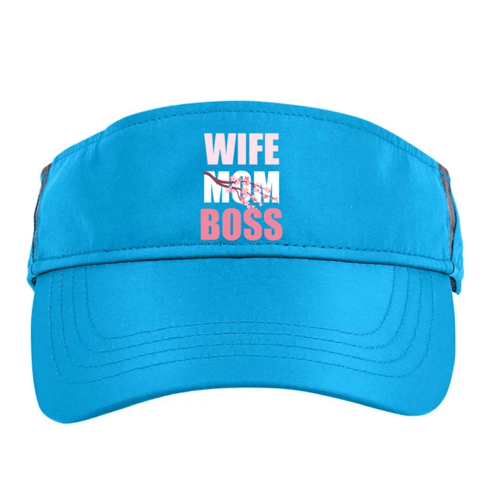 Cherry Blossom Wife Mother Boss Sakura Mothers Day Funny Mom Gift Adult Drive Performance Visor