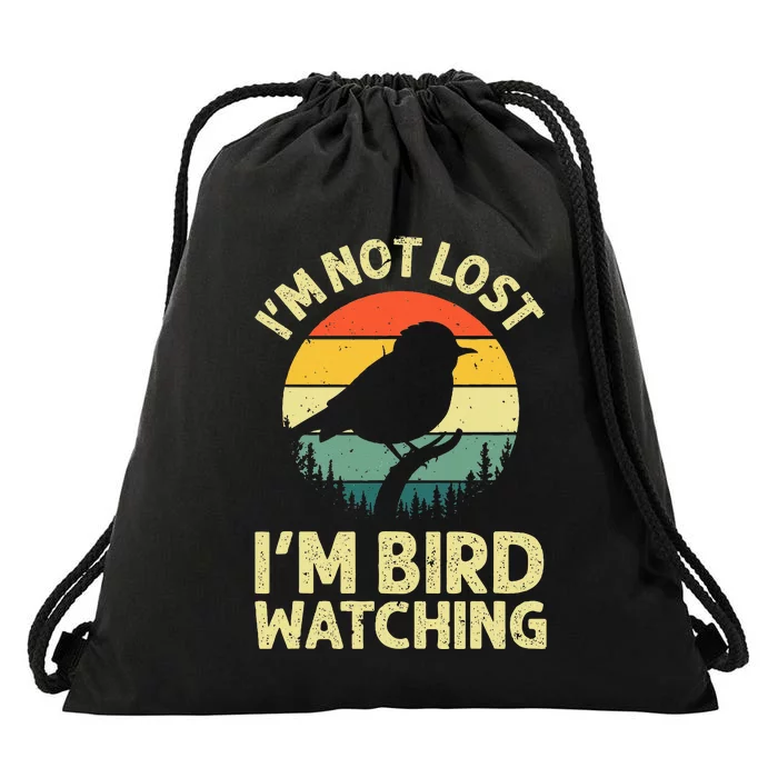 Cool Bird Watching Design Bird Watcher Birder Drawstring Bag