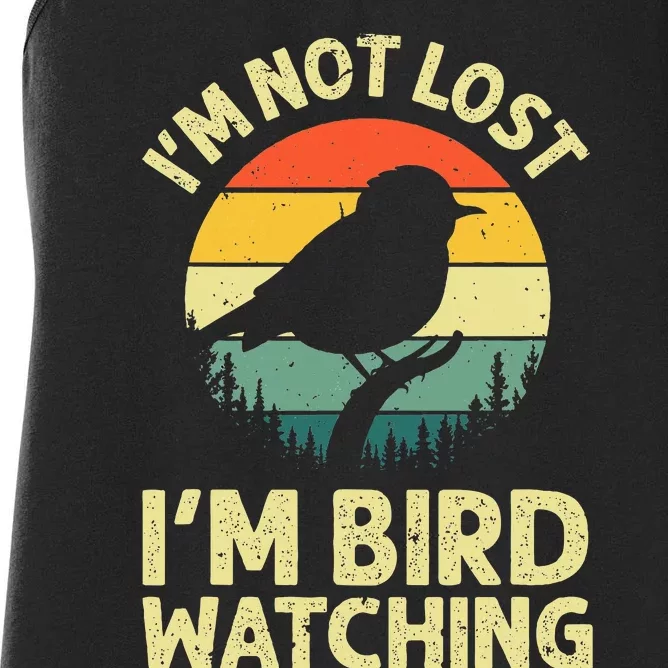 Cool Bird Watching Design Bird Watcher Birder Women's Racerback Tank