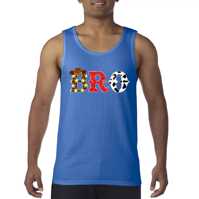 Cowboy Bro Western Rodeo Theme Birthday Party Matching Tank Top