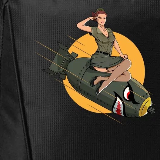 Cherry Bomb WW2 Pin Up Girl City Backpack